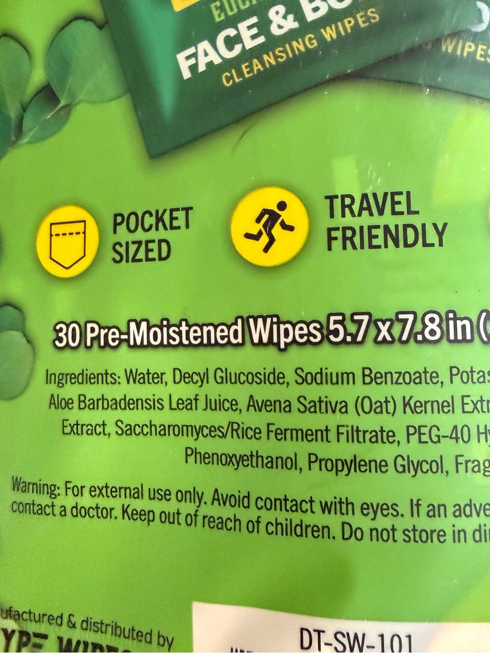 Eucalyptus Face & Body Cleansing Wipes - Green - Picture 12 of 16